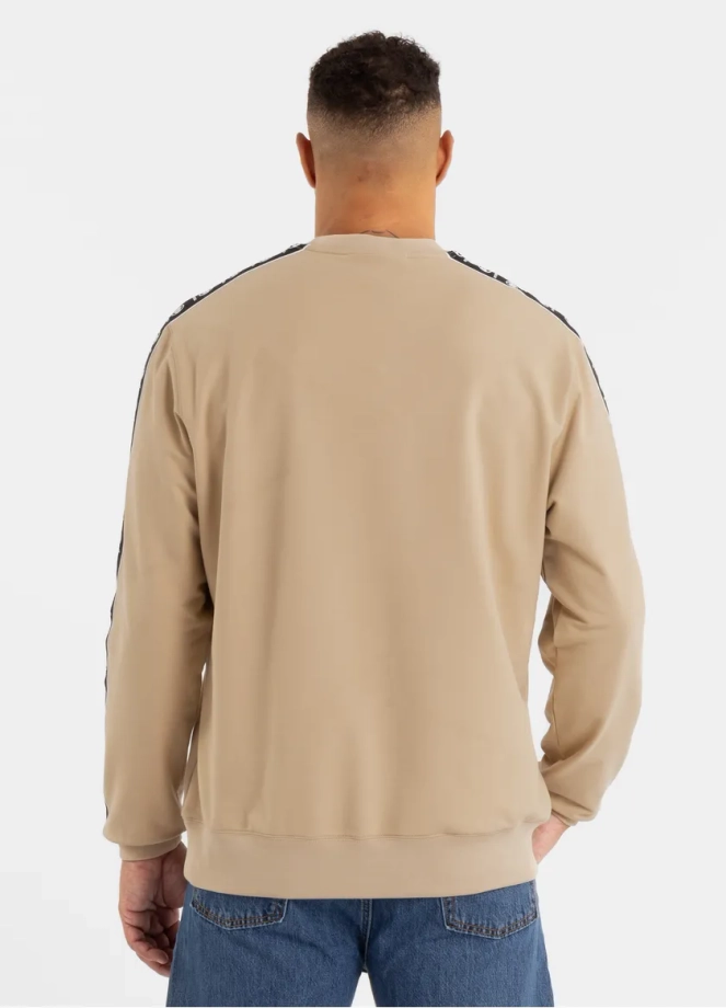 Bluza męska bez kaptura Pitbull Pit Bull Tape Nugget beżowa