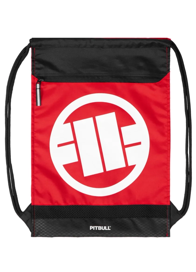 Worek sportowy plecak Pit Bull Logo ll czarno/czerwony