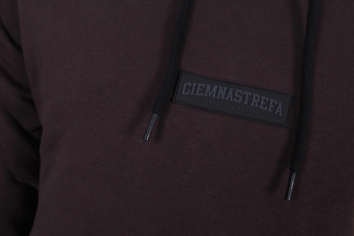 Bluza męska z kapturem Ciemna Strefa CS Gumka/Taśma New brązowa