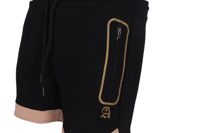 Spodenki męskie szorty dresowe Street Autonomy Got czarno/beżowe