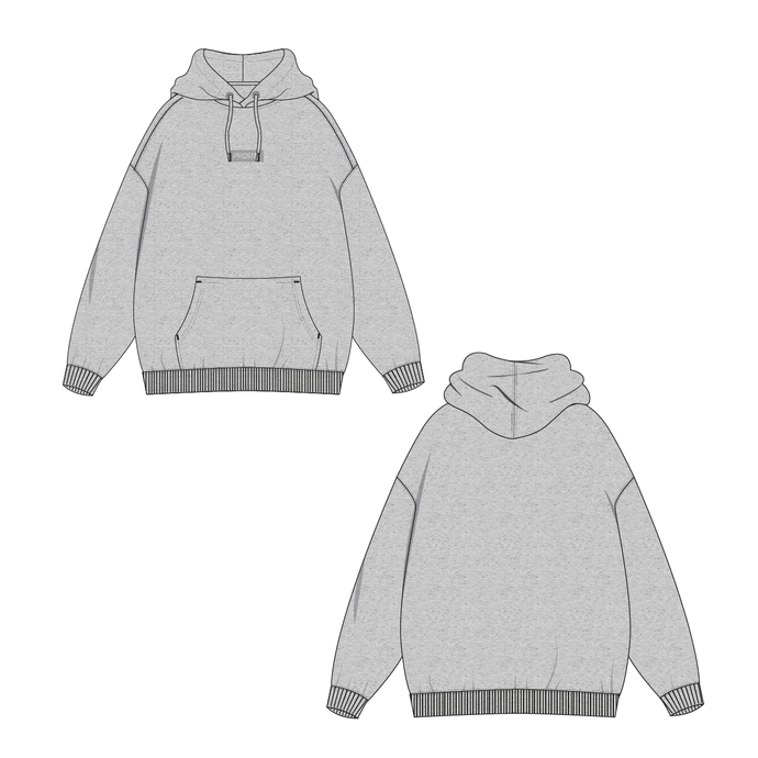 Bluza męska z kapturem Prosto Box szara