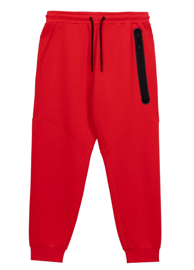 Spodnie męskie dresowe Pitbull Pit Bull Dogwood Pocket czerwone