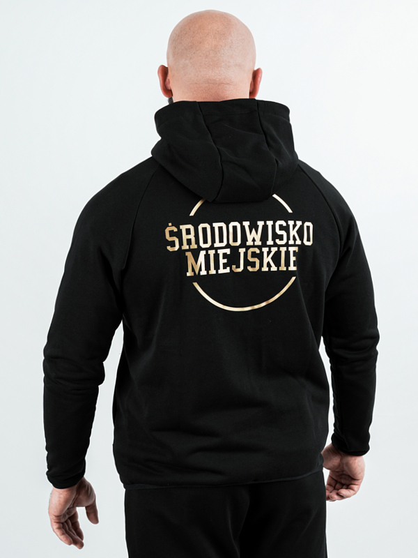 Bluza męska z kapturem Środowisko Miejskie Classic Tech czarna/złota