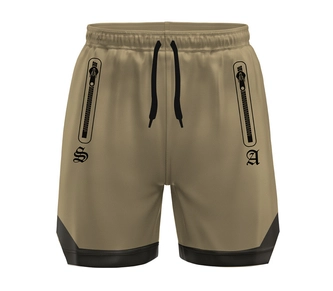 Spodenki męskie szorty dresowe Street Autonomy Got beżowo/czarne