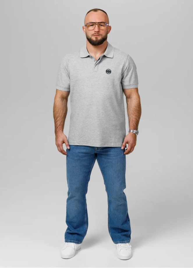 Koszulka męska Polo Pitbull Pit Bull Pique Rockey szara