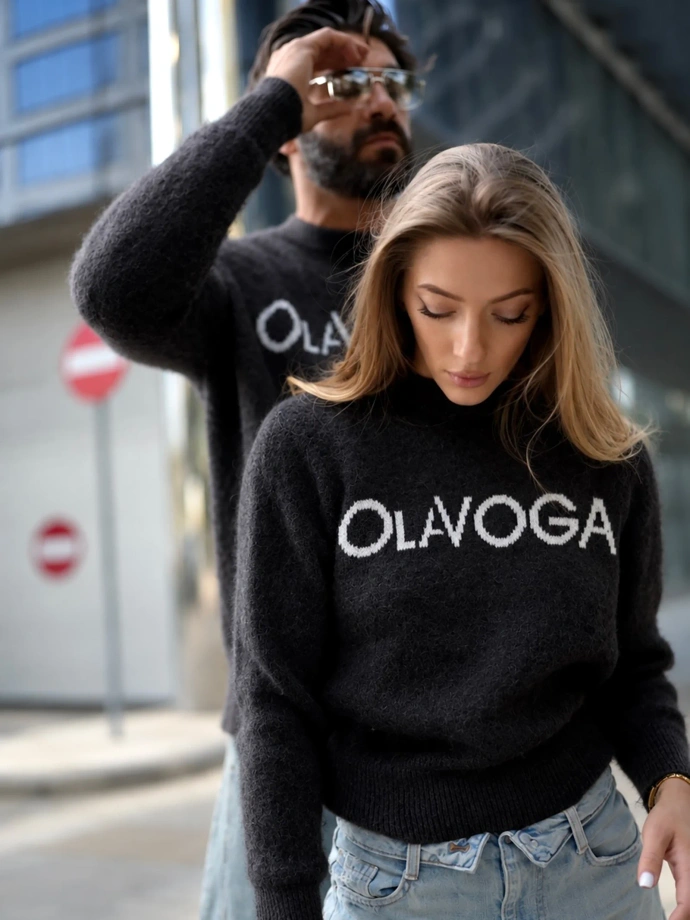 Sweter damski Olavoga VILLA brązowy