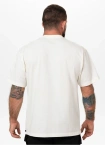 Koszulka męska T-Shirt oversize Pitbull Skull Logo Loose Fit biała