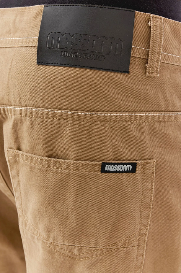Spodnie męskie Mass Denim Slang Baggy Fit beżowe