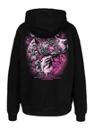 Bluza damska z kapturem oversize Pit Bull Tattoo czarna