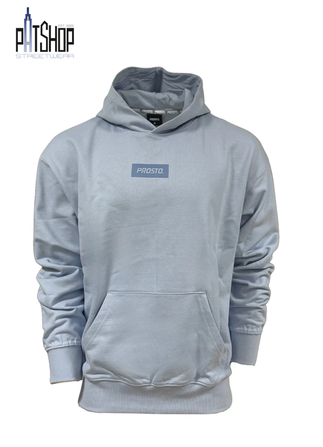 Bluza męska z kapturem oversize Prosto Box 2.0 jasno niebieska