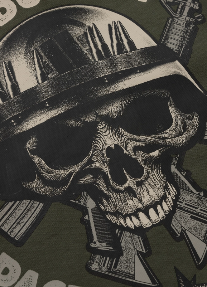 Bluza męska bez kaptura Pitbull Pit Bull Para Bellum zielona