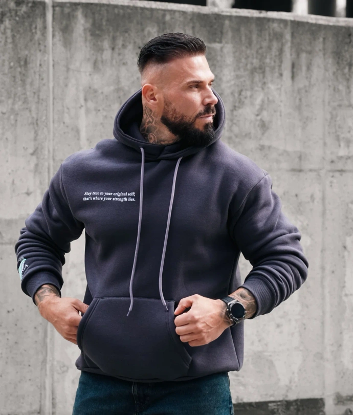 Bluza męska z kapturem Olavoga EAGLE grafitowa