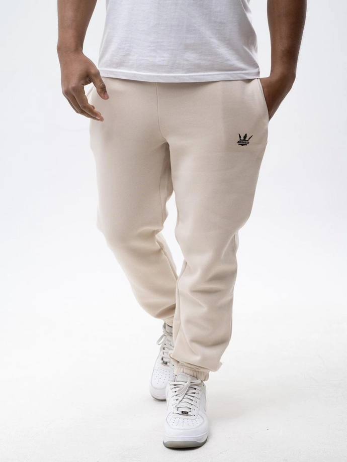 Spodnie dresowe męskie Jigga Wear Black Crown beżowe