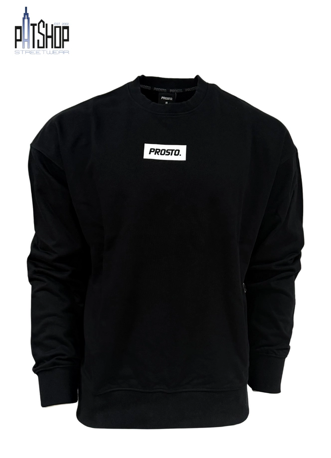 Bluza męska oversize Prosto Box crewneck czarna