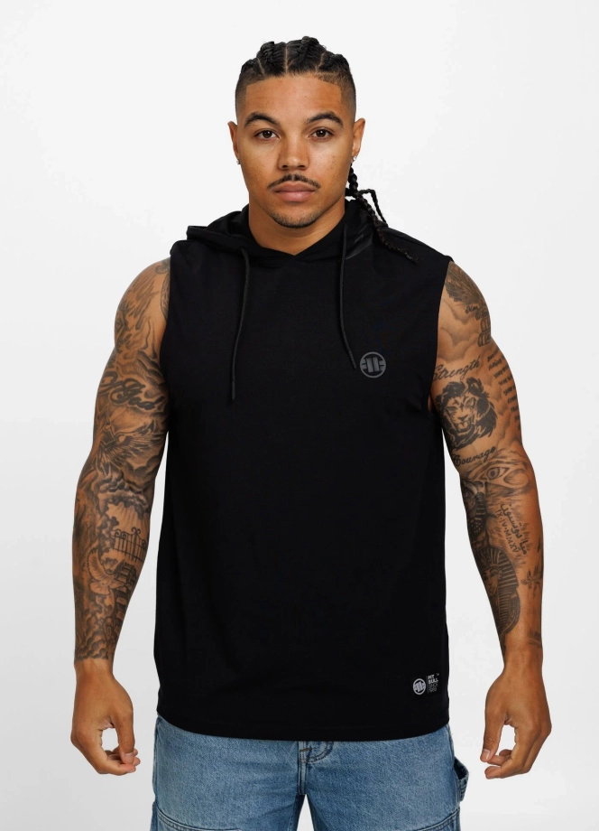 Koszulka męska tank top z kapturem Pit Bull Pitbull Mercado Hilltop czarna