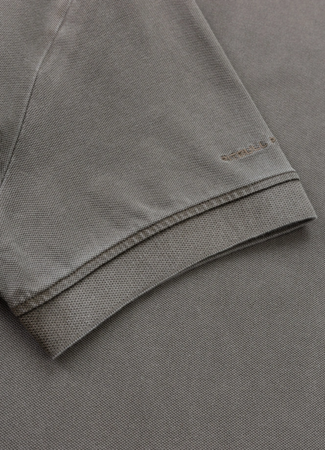Koszulka męska Polo Pitbull Pique Small Logo Washed brązowa
