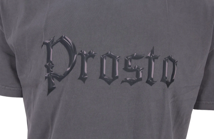 Koszulka męska t-shirt Prosto Klasyk Ground sprany czarna