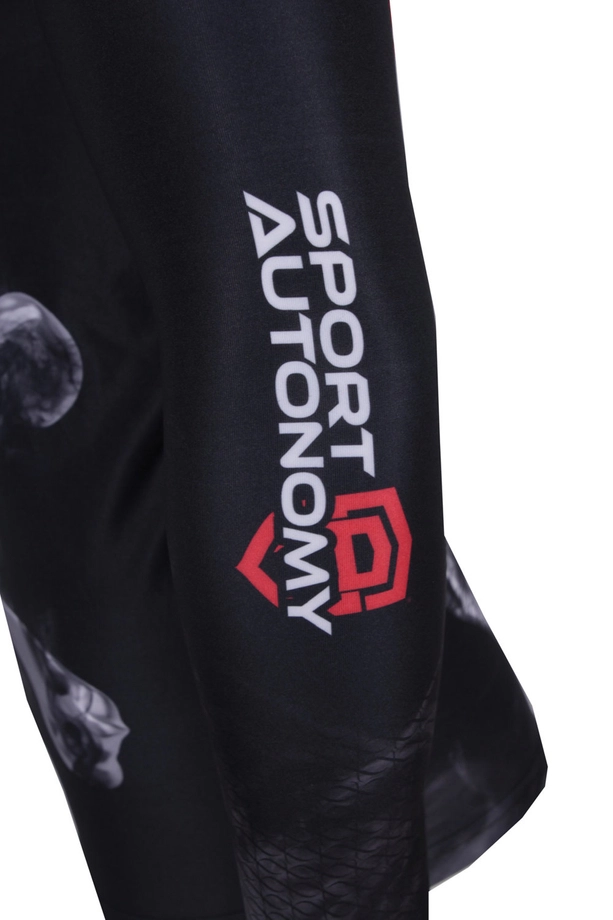 Koszulka męska rashguard Street Autonomy Old Skull czarna