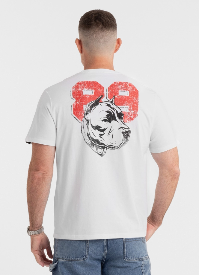 Koszulka męska T-Shirt Pit Bull Pitbull Dog 89 biała