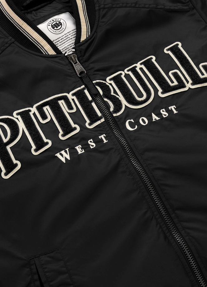 Kurtka męska przejściowa bejsbolówka Pit Bull Detroit czarna