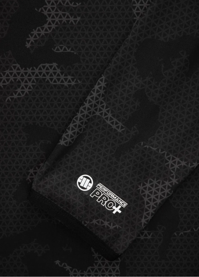 Koszulka Longsleeeve męski Pit Bull Pitbull Performance Pro Plus Net Camo Hilltop II 24 czarna