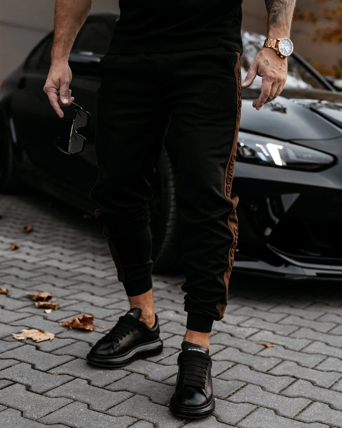 Spodnie męskie dresowe Olavoga Cari czarne