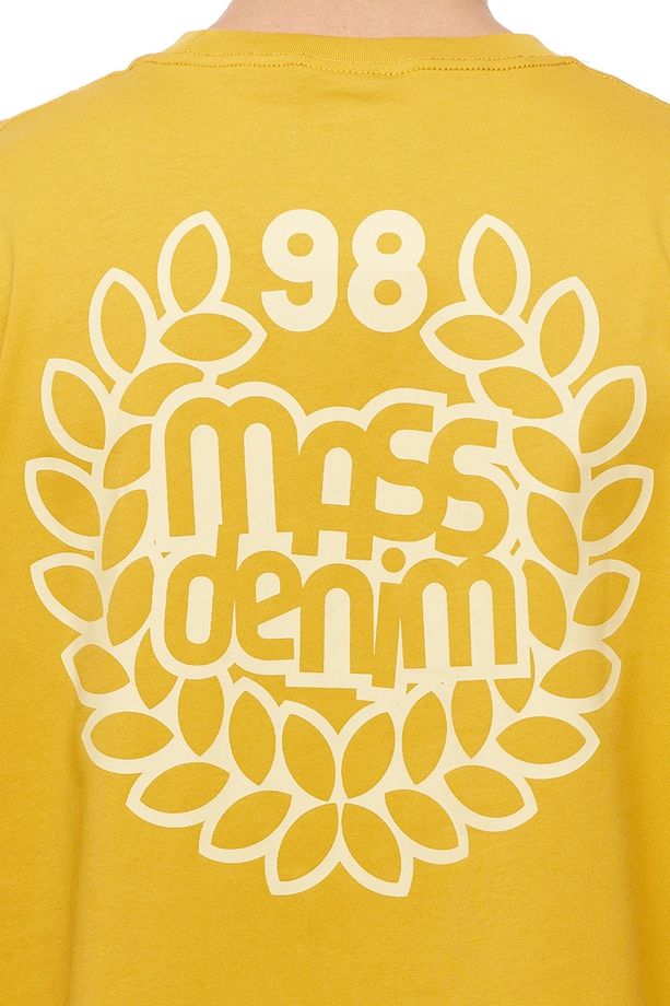 Koszulka męska t-shirt Mass Dnm Base Back żółta