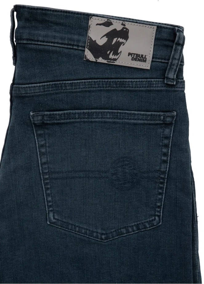 Spodenki szorty jeans męskie Pitbull Dark Wash Highlander granatowe