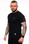 Koszulka męska T-shirt Octagon Stripe czarno/czerwona
