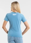 Koszulka damska T-shirt Pit Bull Angel Logo niebieska