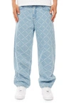 Spodnie męskie Jeans Extra Baggy Mass Denim Monogram jasno niebieskie