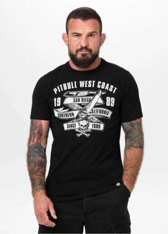 Koszulka męska T-Shirt Pit Bull Pitbull Oldschool Razor Slim Fit czarna