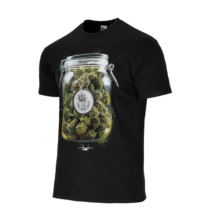 Koszulka męska T-shirt Dudek P56 Jar of Weed czarny