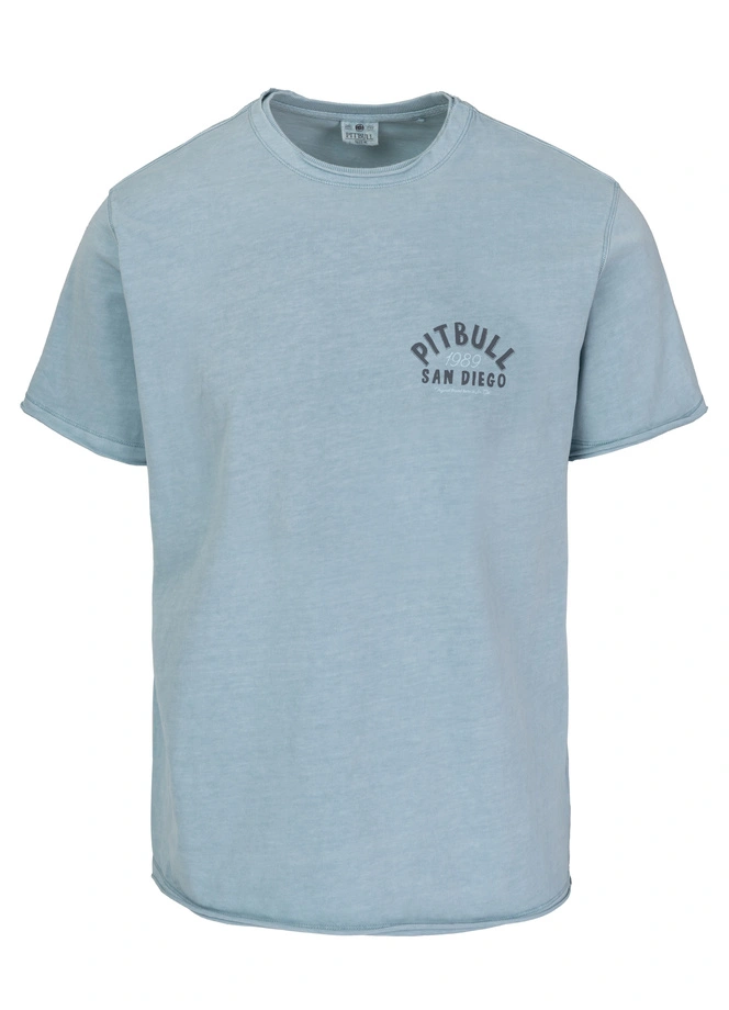 Koszulka męska T-Shirt Pit Bull Pitbull Denim Washed Raw Pacific sprany niebieski