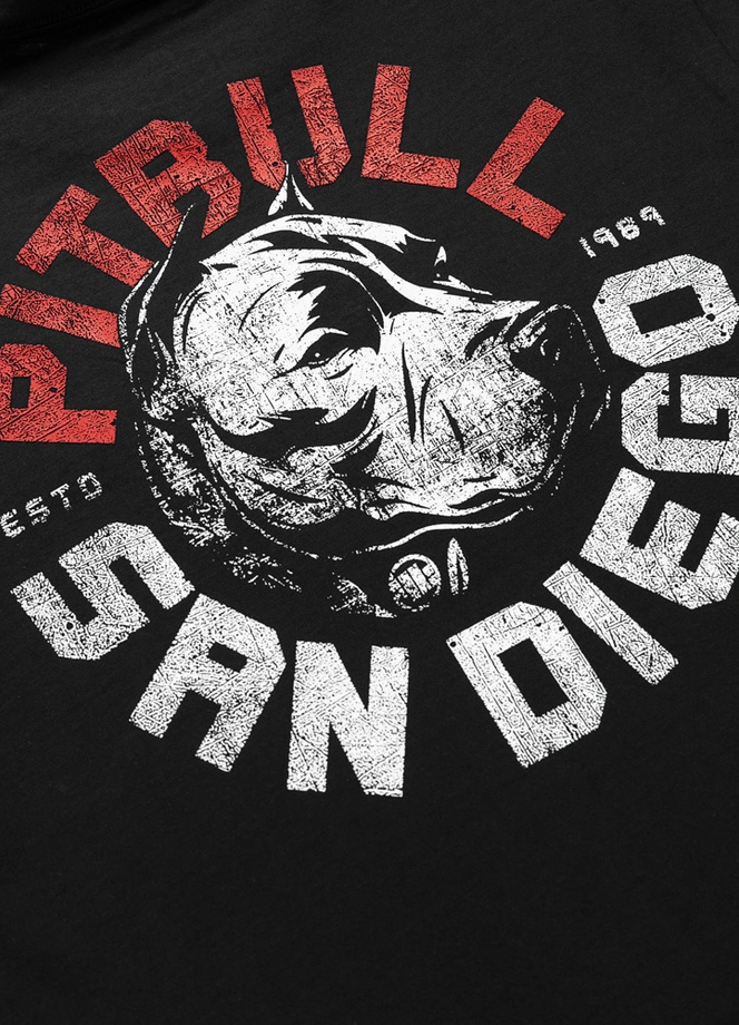 Koszulka męska T-Shirt Pit Bull Pitbull Dog SD czarna