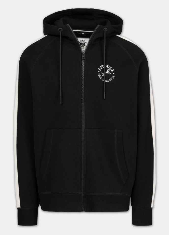 Bluza męska rozpinana z kapturem Pit Bull San Diego CA czarna