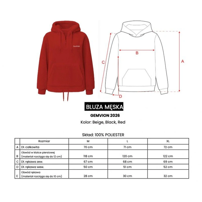 Bluza męska z kapturem Olavoga GEMVION czarna