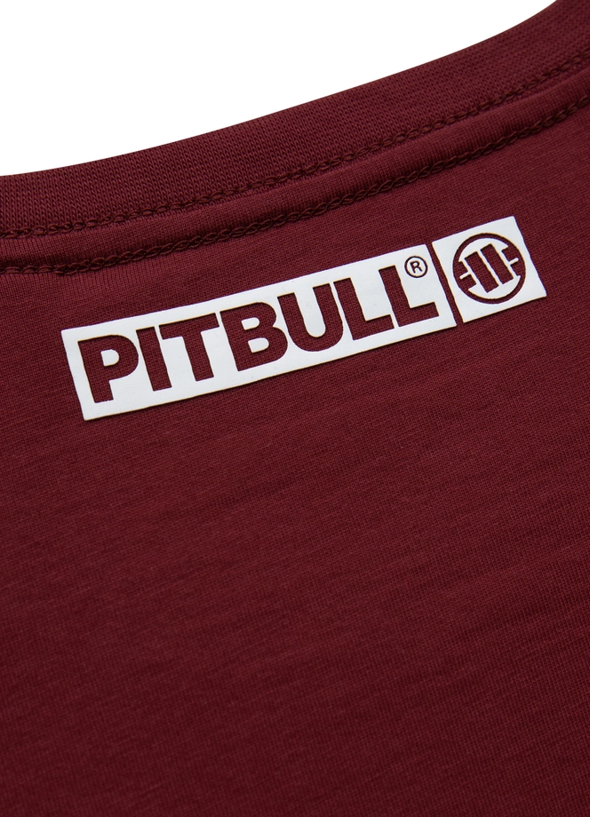 Koszulka męska T-Shirt Pitbull Hilltop bordowa burgundowa