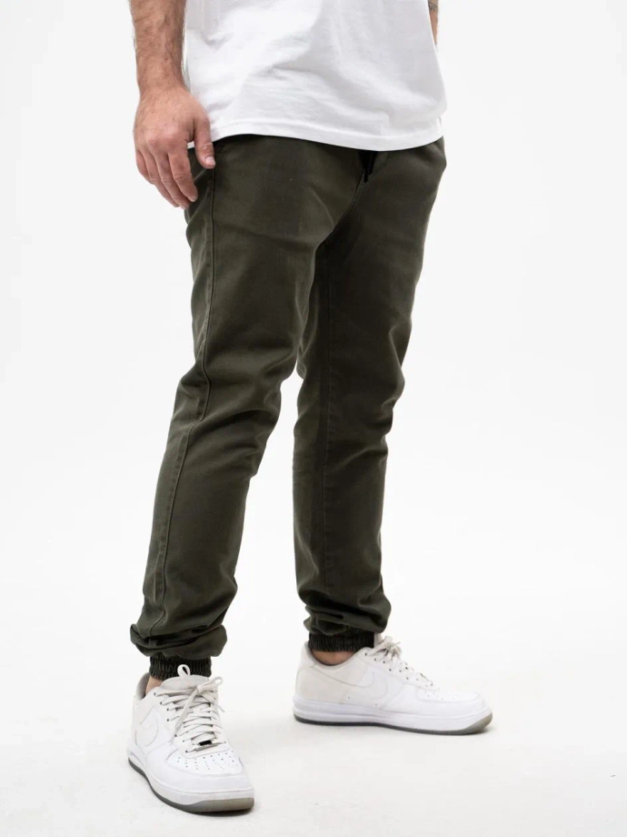 Spodnie męskie Jogger Jigga Wear Crown Military Green zielone