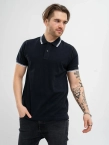 Koszulka męska Polo Jigga Wear Classic Stripe czarna