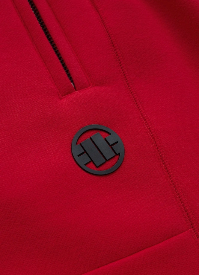 Spodnie męskie dresowe Pit Bull Small Logo HD czerwone