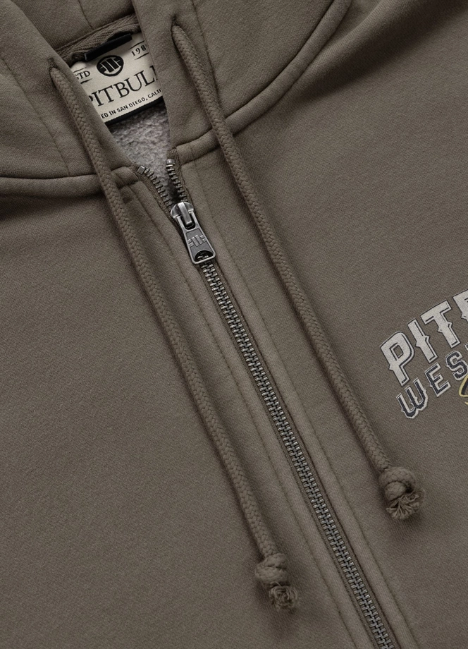 Bluza męska rozpinana z kapturem Pitbull Santa Muerte zielona