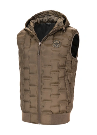 Bezrękawnik Pit Bull Eclipse Hooded kamizelka brązowa