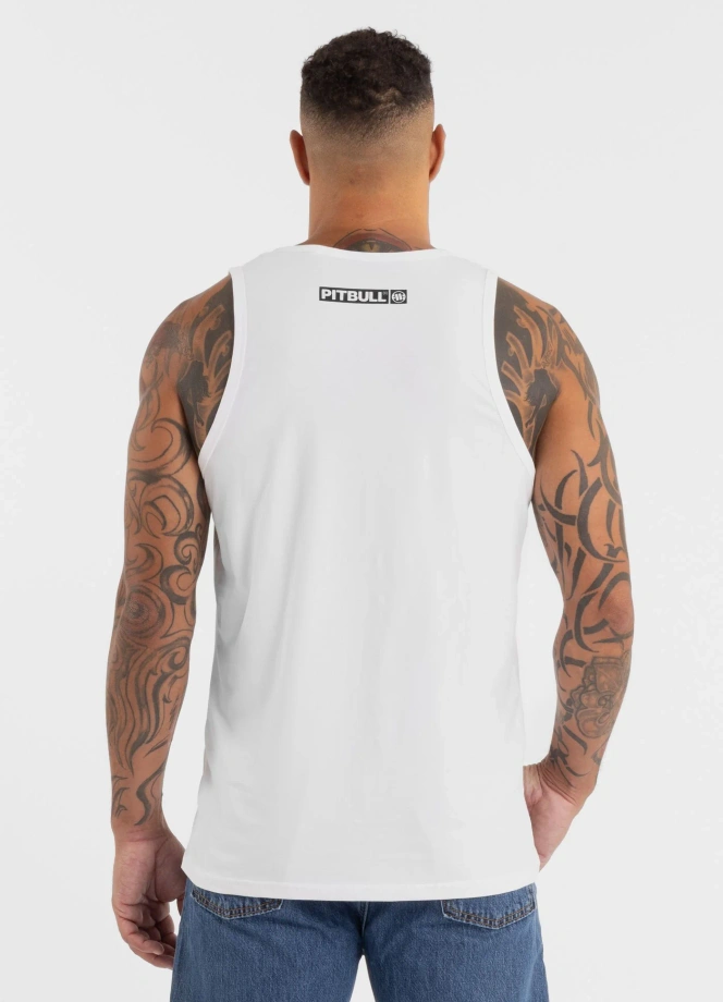 Koszulka męska tank top Pitbull Hilltop biała