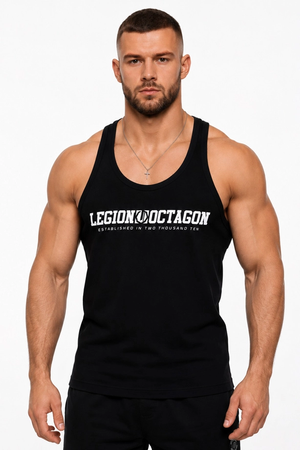 Koszulka męska tank top Legion Octagon Unique czarna