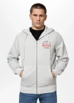 Bluza męska rozpinana z kapturem Pitbull Champion Bloodline biała