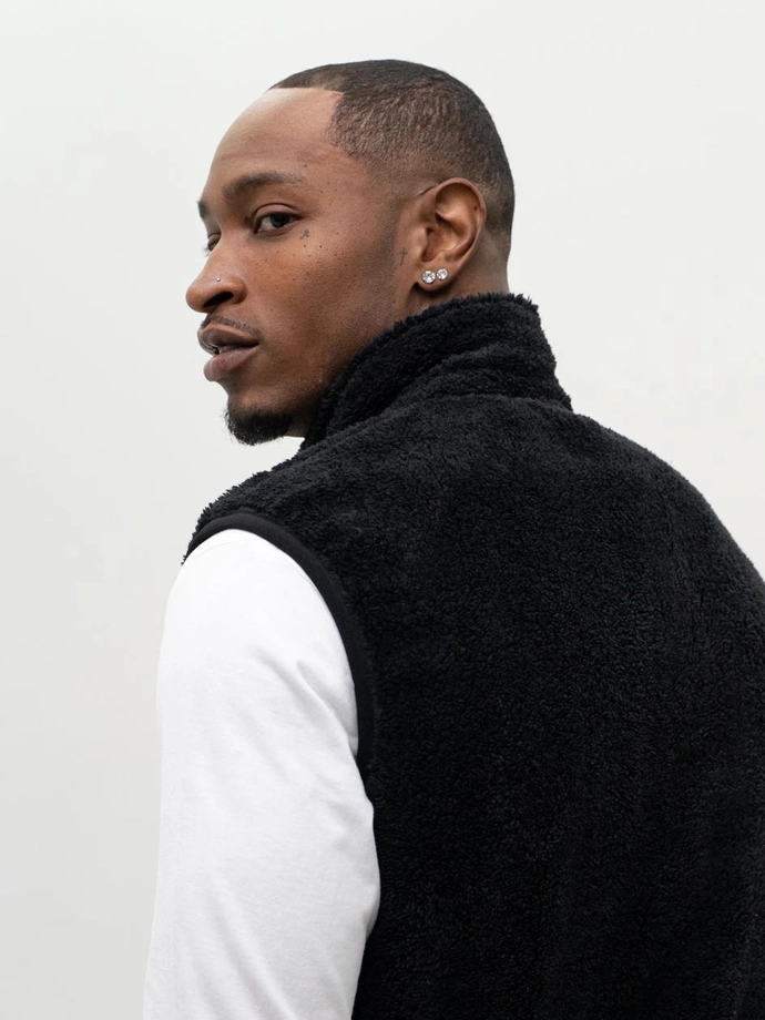 Bezrękawnik męski Kamizelka Jigga Wear Sherpa czarny