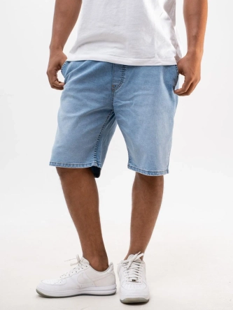 Spodenki szorty męskie jeans Baggy Jigga Wear Crown Gold jasno niebieskie