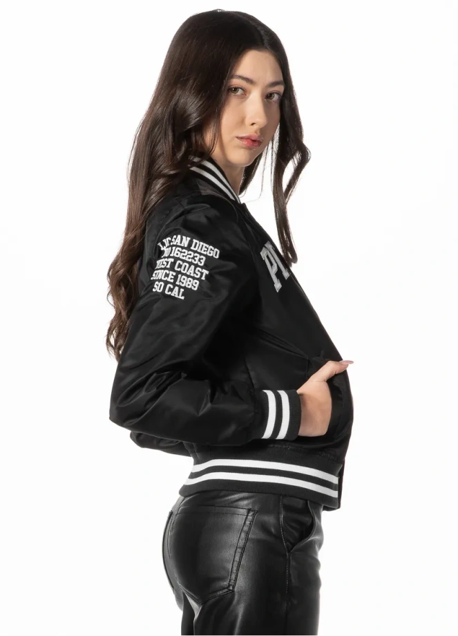 Kurtka damska wiosenna Pit Bull Tequila 3 baseball jacket 25 czarna