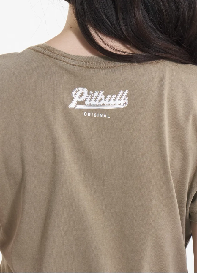 Koszulka damska T-shirt Pit Bull Angel Logo coyote brązowa